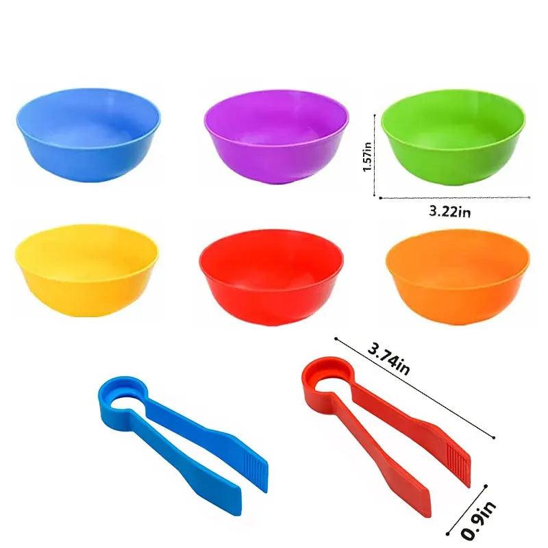 Rainbow Fun: Montessori Sorting Toy with Pompoms - SoonMami