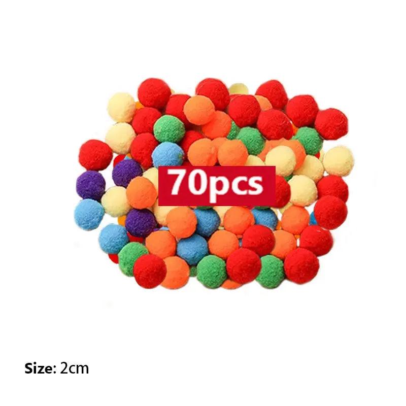 Rainbow Fun: Montessori Sorting Toy with Pompoms - SoonMami